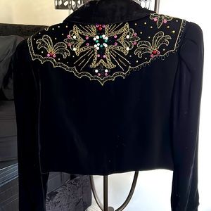 Morton Miles Black Sequined Velvet Jacket